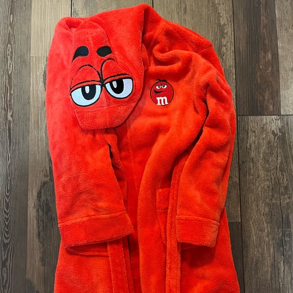 Red M&M Store kids bath robe size medium - Picture 2 of 3